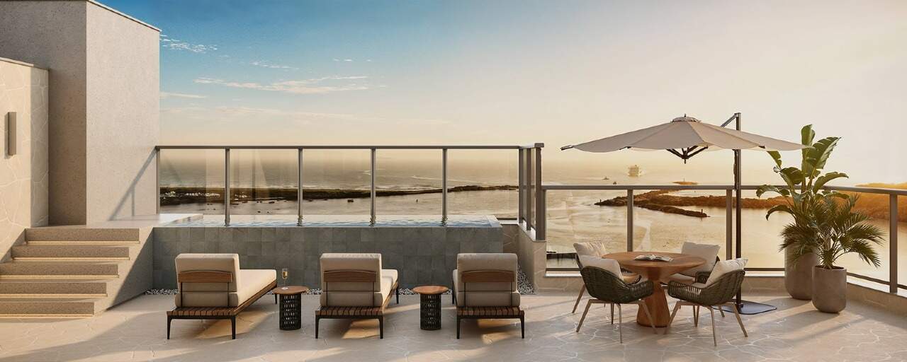 Cobertura à venda no Fazenda: Terraço com piscina da cobertura duplex final 1 do Altimare (imagem ilustrativa)