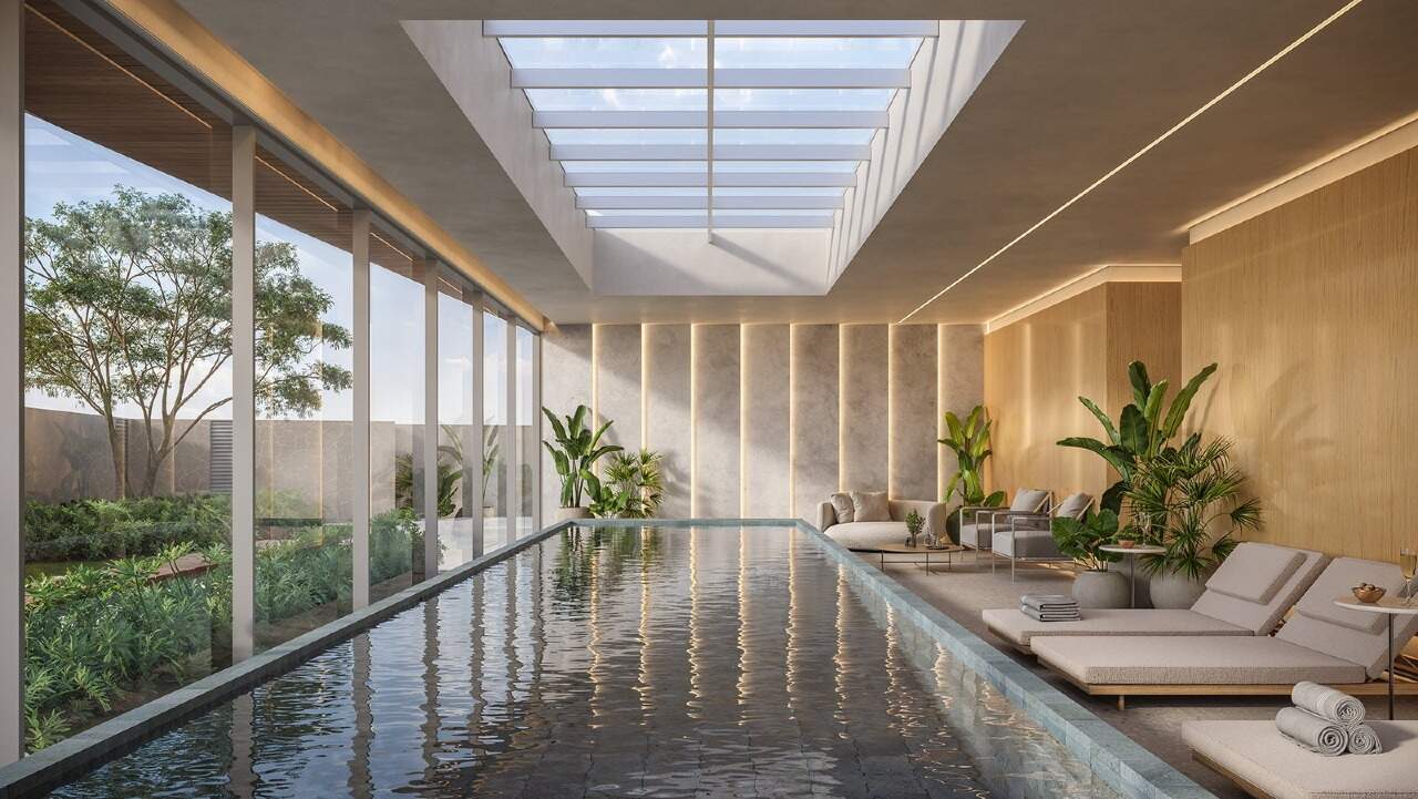 Cobertura à venda no Fazenda: Piscina coberta aquecida do Altimare