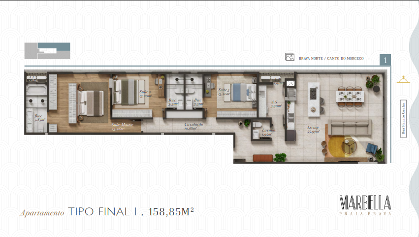 Apartamento de 3 quartos, 159m² no bairro Praia Brava, em Itajaí | Eu Corretor