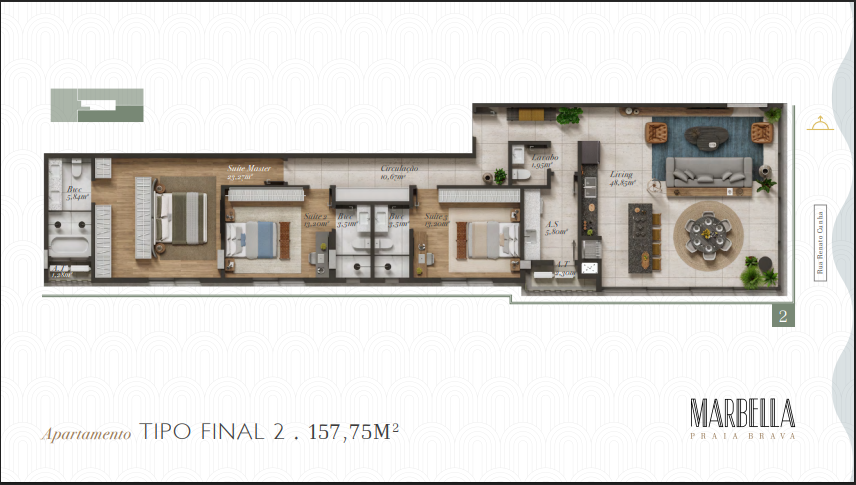 Apartamento de 3 quartos, 158m² no bairro Praia Brava, em Itajaí | Eu Corretor