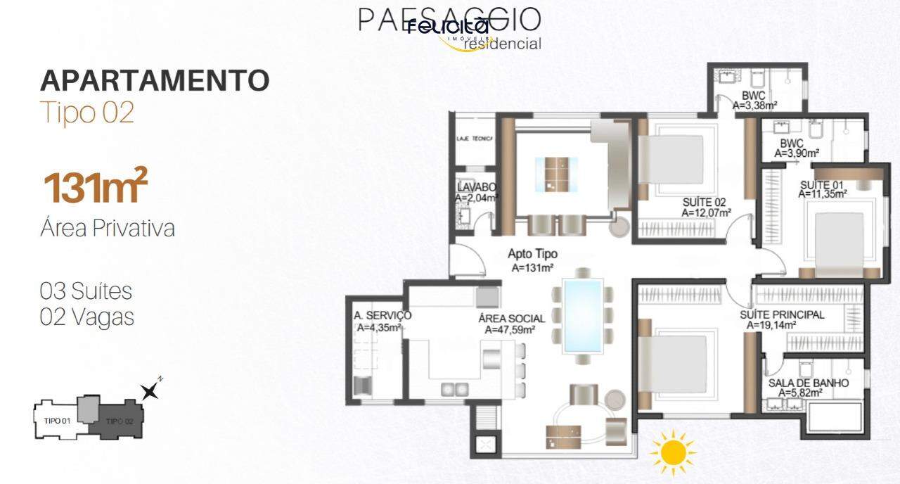 Apartamento de 3 quartos, 131m² no bairro Centro, em Balneário Camboriú | Eu Corretor