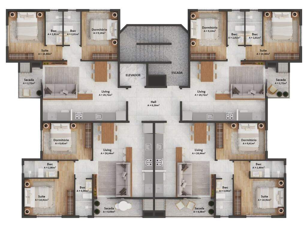 Apartamento de 2 quartos, 62m² no bairro Centro, em Balneário Camboriú | Eu Corretor