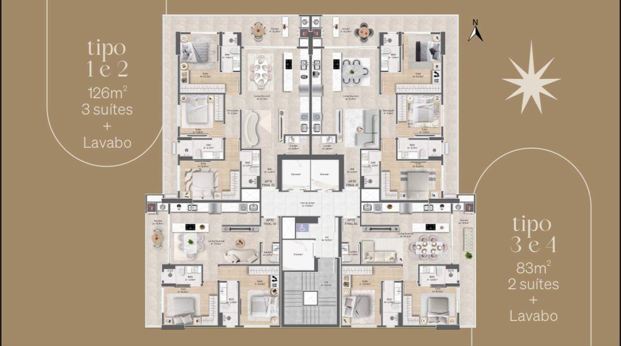 Apartamento à venda no Praia Brava: 