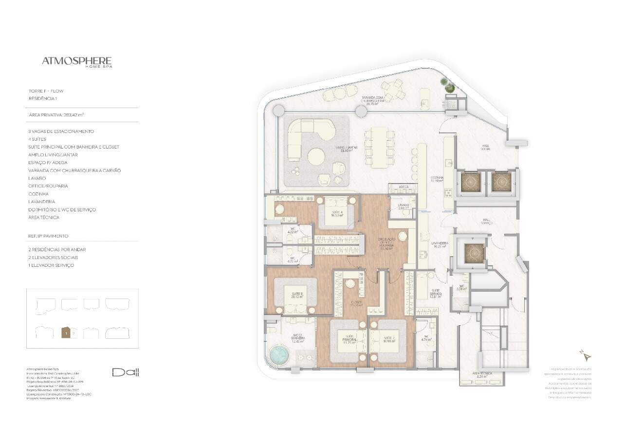 Apartamento à venda no Praia Brava: 