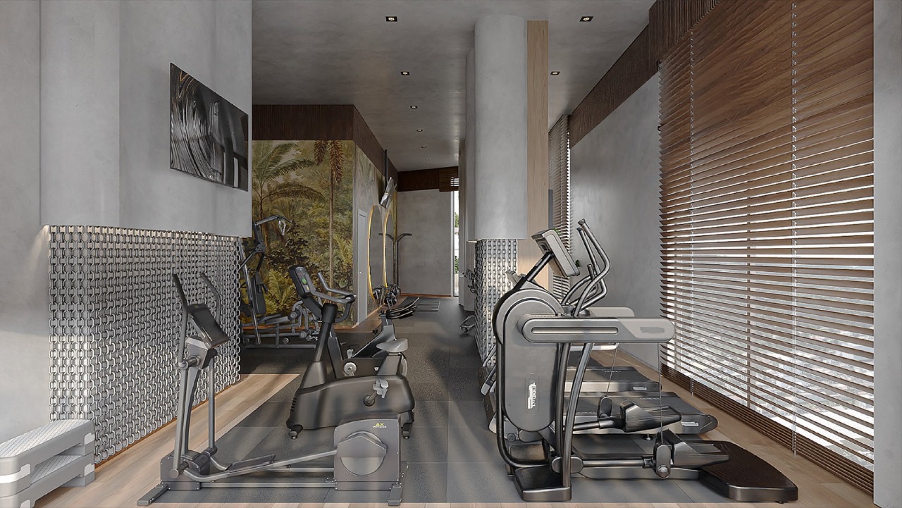 Apartamento à venda no Pioneiros: Academia com aparelhos de cardio e musculação (imagem ilustrativa)