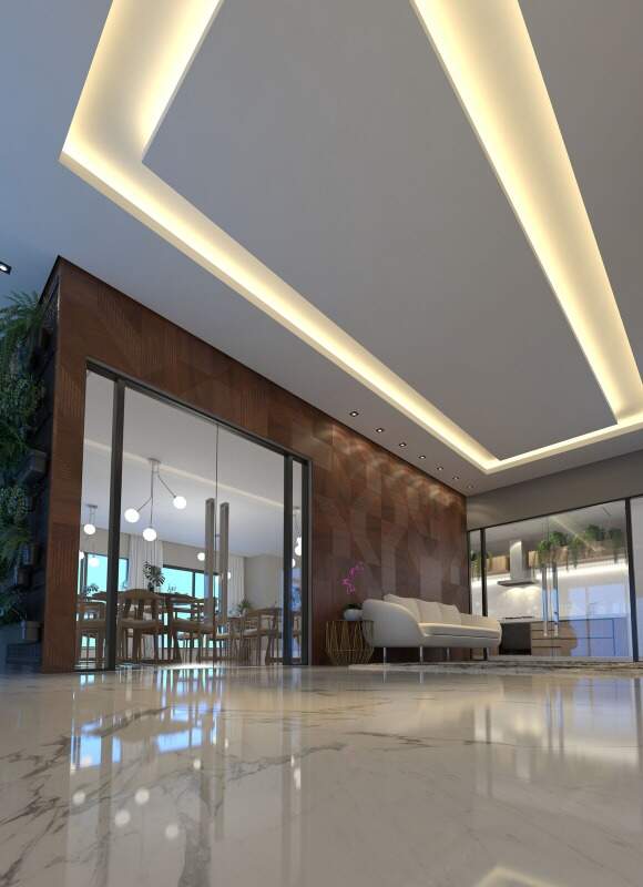 Apartamento à venda no Praia Brava: Hall de entrada com pé-direito alto (imagem ilustrativa)