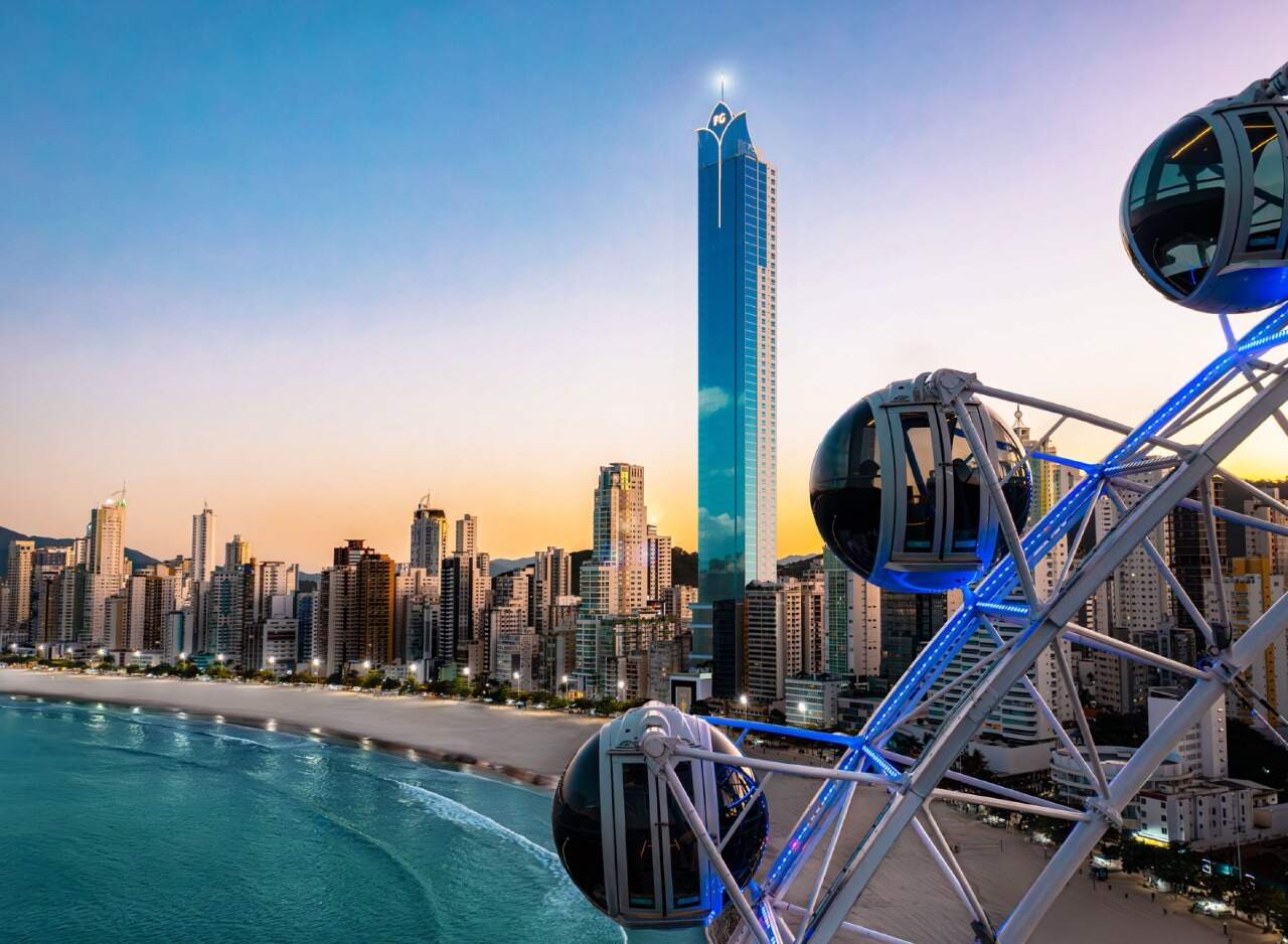 Apartamento diferenciado à venda no Centro: Boreal Tower no skyline de Balneário Camboriú (imagem ilustrativa)