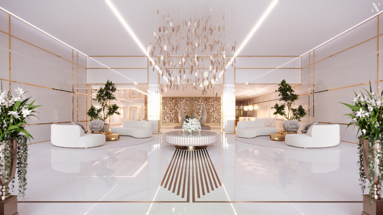 Apartamento à venda no Centro: Hall de entrada do Boreal Tower (imagem ilustrativa)
