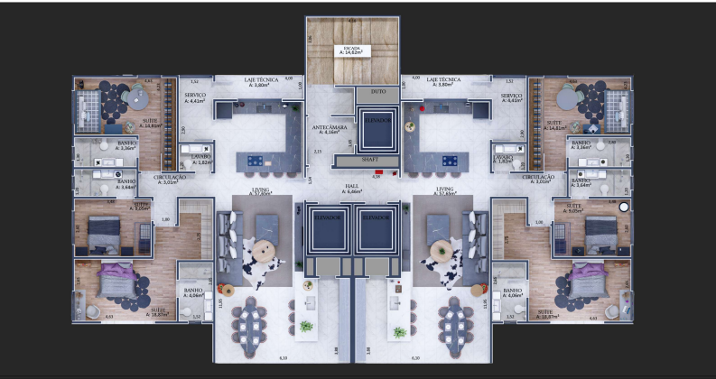 Apartamento à venda no Centro: