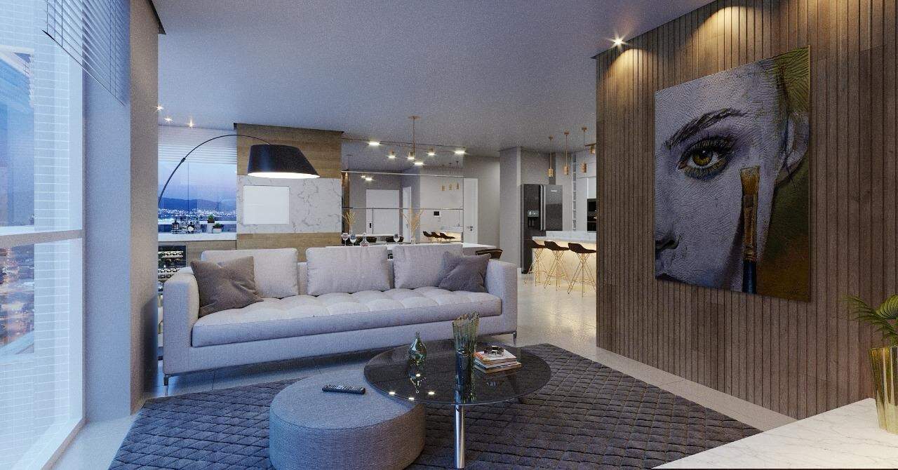 Apartamento à venda no Centro: Living do Opera Tower (imagem ilustrativa; não representa a unidade entregue)
