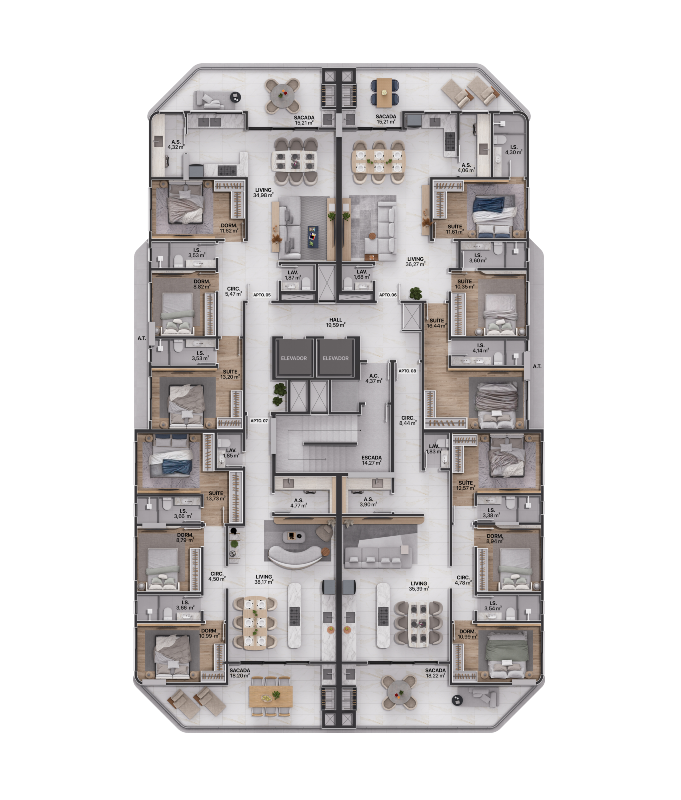 Apartamento à venda no Praia Brava: 