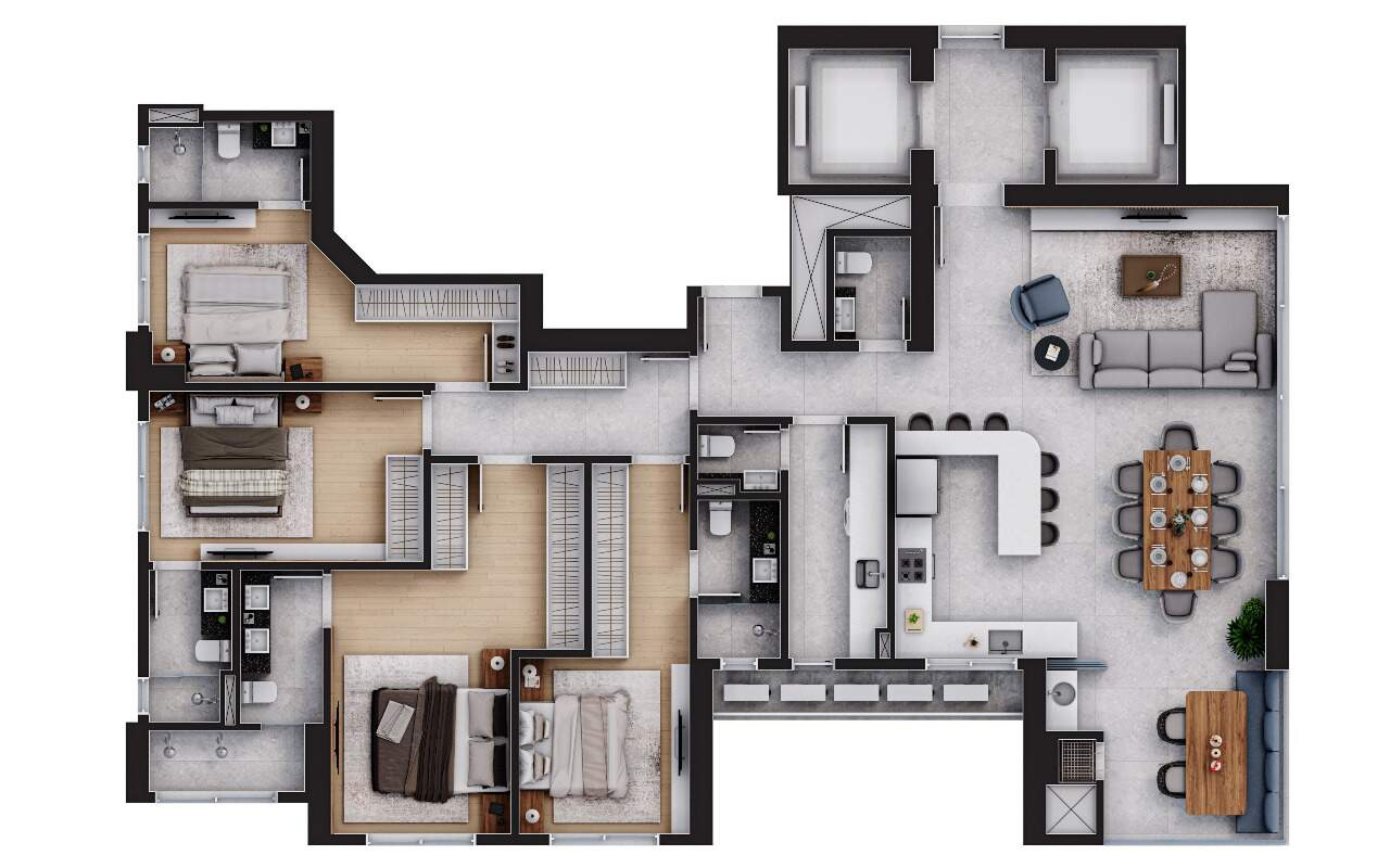 Cobertura à venda no Centro: 