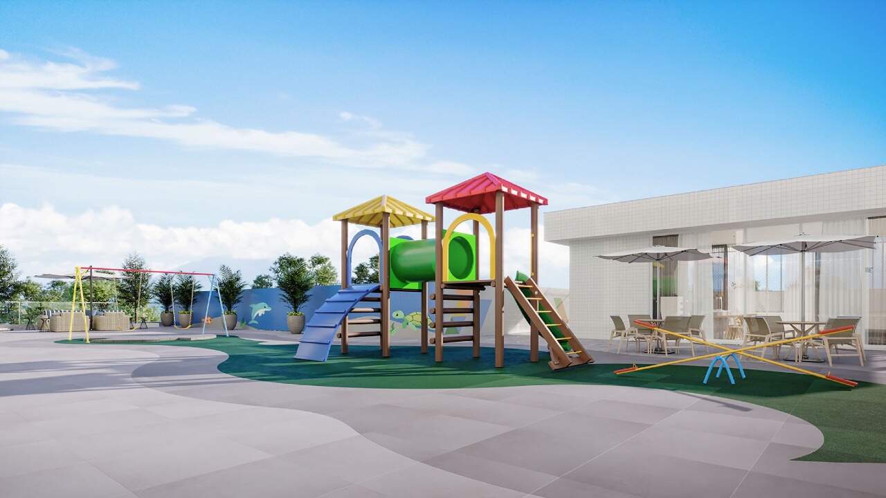 Apartamento à venda no Centro: Playground externo ao lado do salão (imagem ilustrativa)
