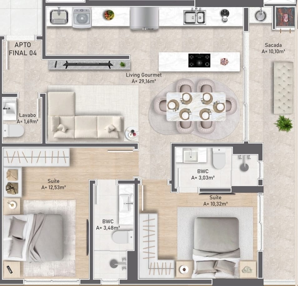 Apartamento à venda no Praia Brava: 