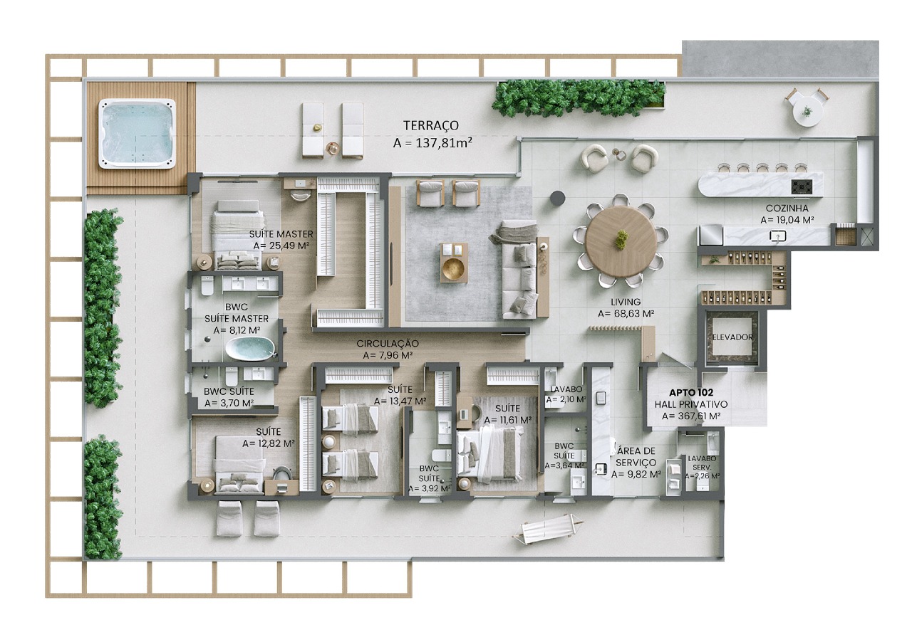 Apartamento à venda no Praia Brava: 