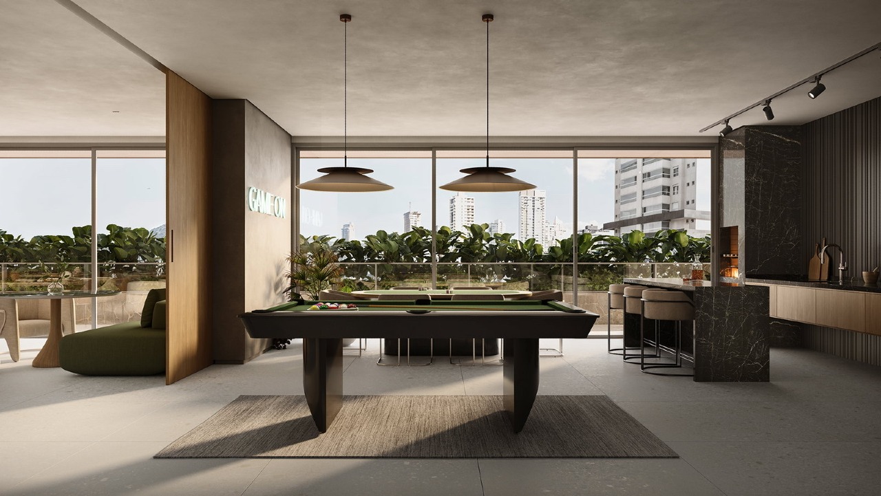 Apartamento à venda no Fazenda: Sala de jogos com churrasqueira do Altimare (imagem ilustrativa)