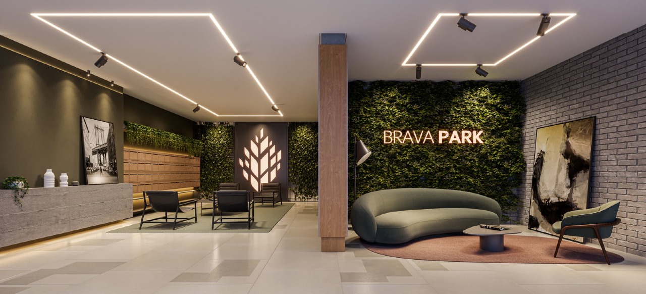 Apartamento à venda no Praia Brava: Hall de entrada decorado do Brava Park (imagem ilustrativa)