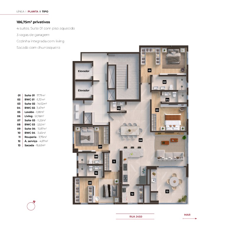 Apartamento à venda no Centro: 