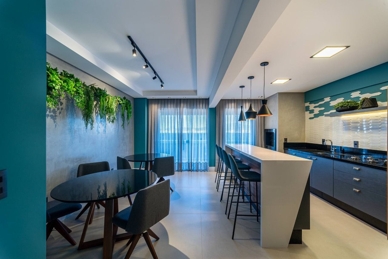 Apartamento à venda no Centro: Espaço de convivência do Icon Residence. Foto real da área comum.