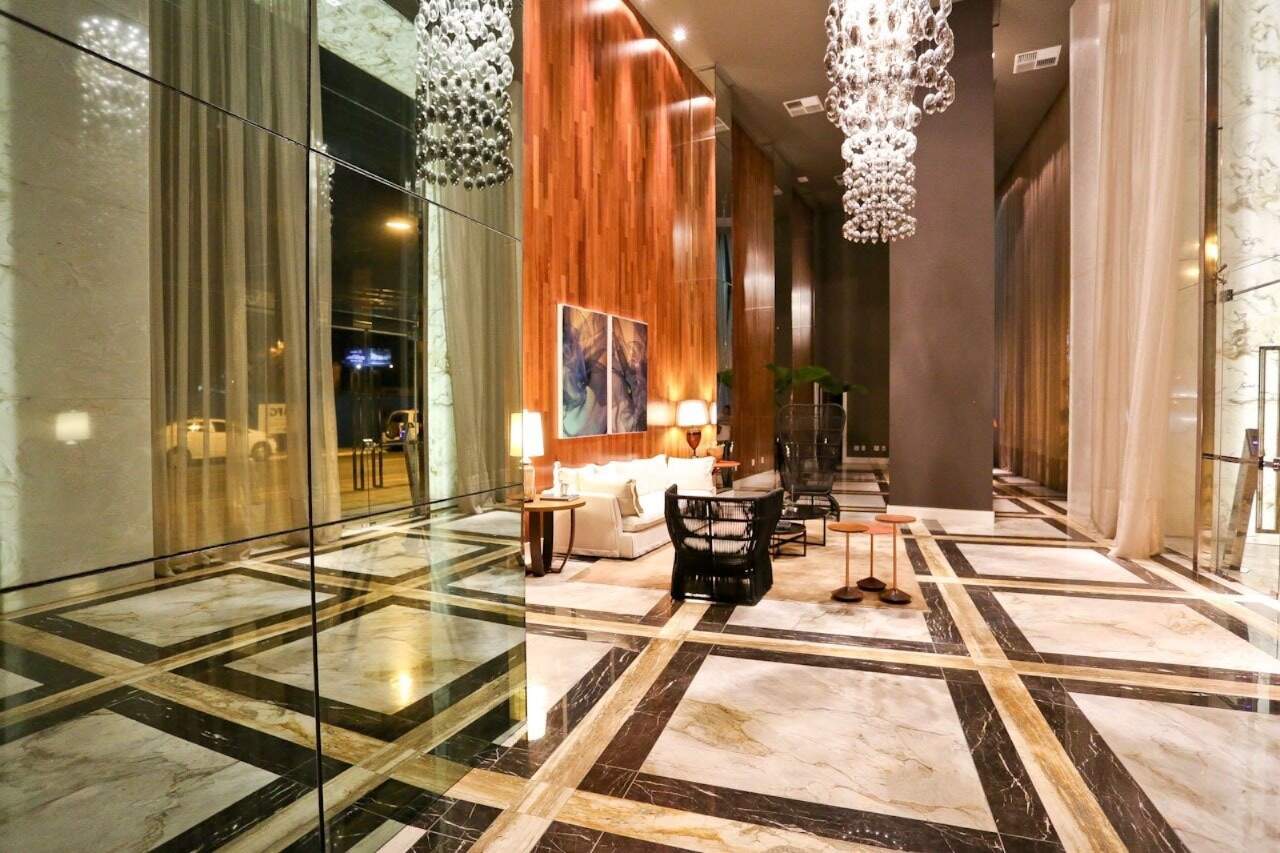 Apartamento à venda no Centro: Lounge do hall principal do Marina Beach Towers