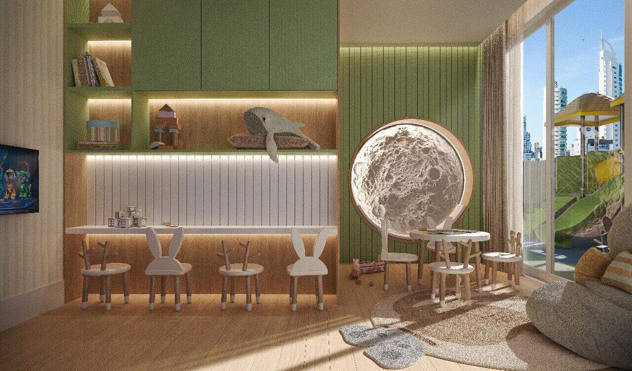 Apartamento à venda no Centro: Brinquedoteca decorada (imagem ilustrativa)