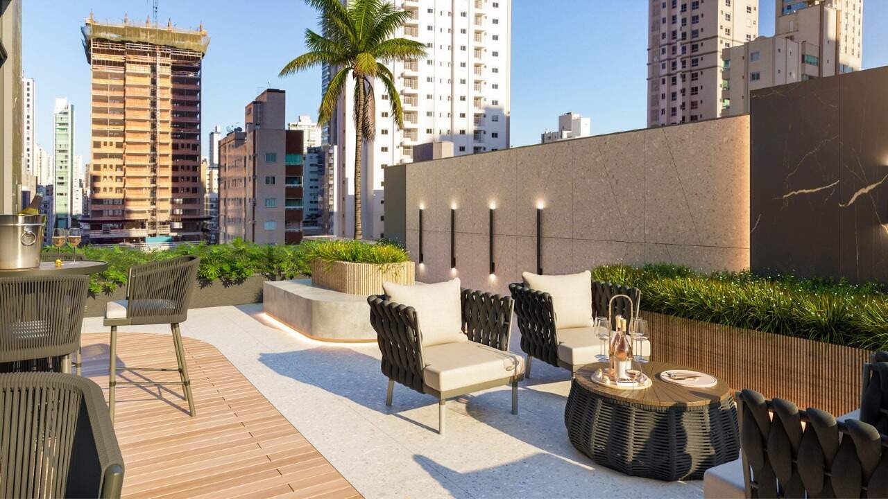 Apartamento à venda no Centro: Garden lounge com poltronas (imagem ilustrativa)