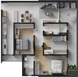 Apartamento à venda no Praia Brava: 