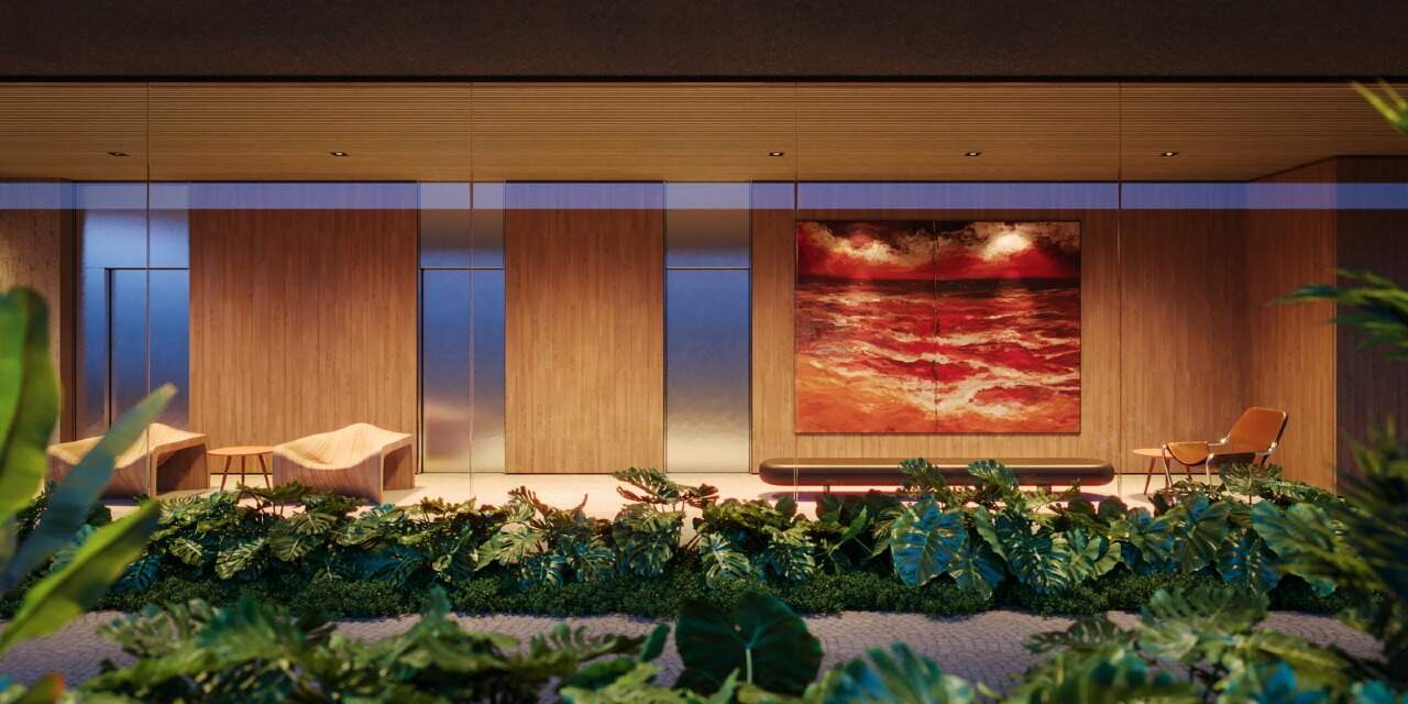 Apartamento à venda no Praia Brava: Hall de entrada à noite (imagem ilustrativa)