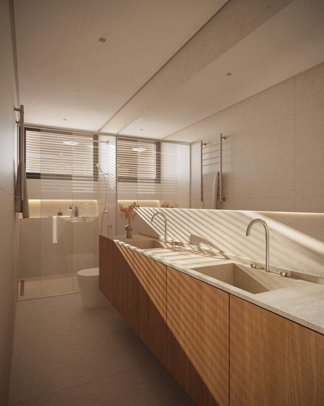 Apartamento à venda no Praia Brava: Banheiro da suíte master (imagem ilustrativa)