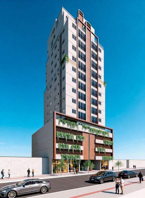 Apartamento à venda no Centro: Fachada do Piazza Ferrara (imagem ilustrativa)