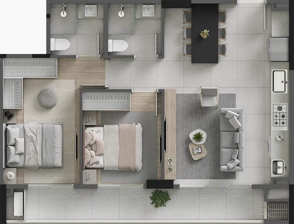 Apartamento à venda no Fazenda: 