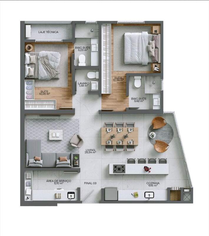Apartamento à venda no Fazenda: