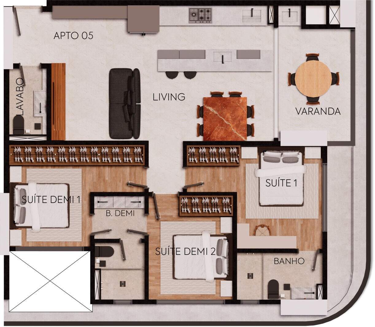 Apartamento à venda no Praia Brava: 