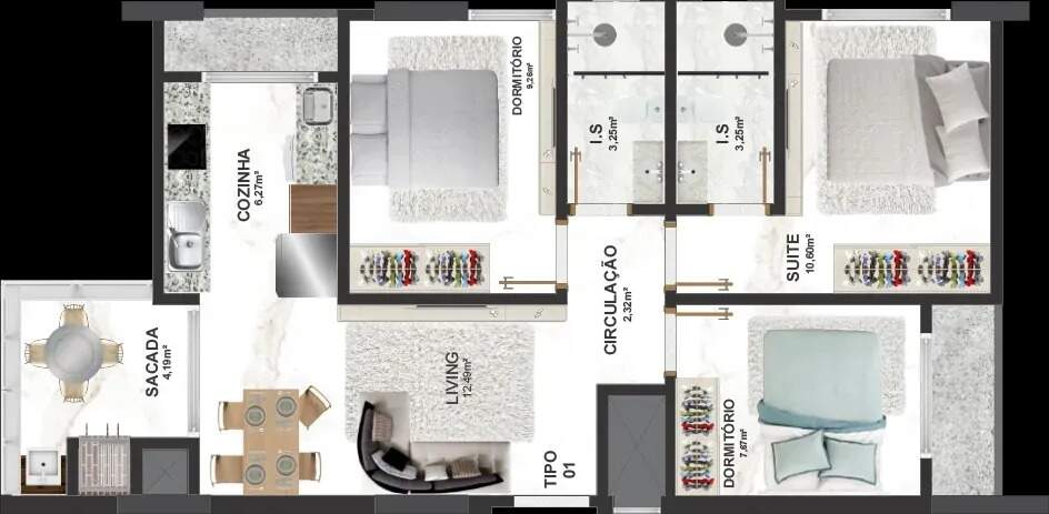 Apartamento à venda no Praia Brava de Itajaí: 