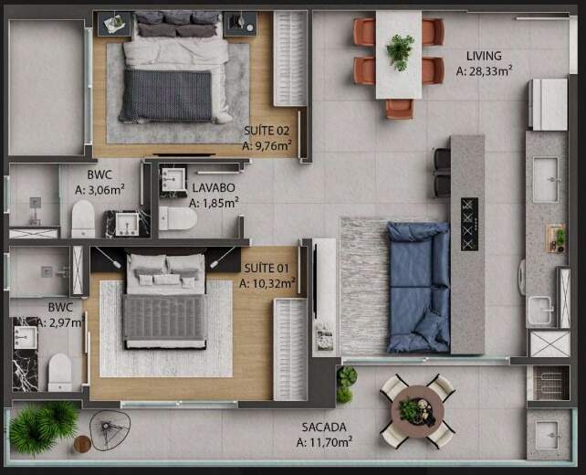 Apartamento à venda no Praia Brava: 