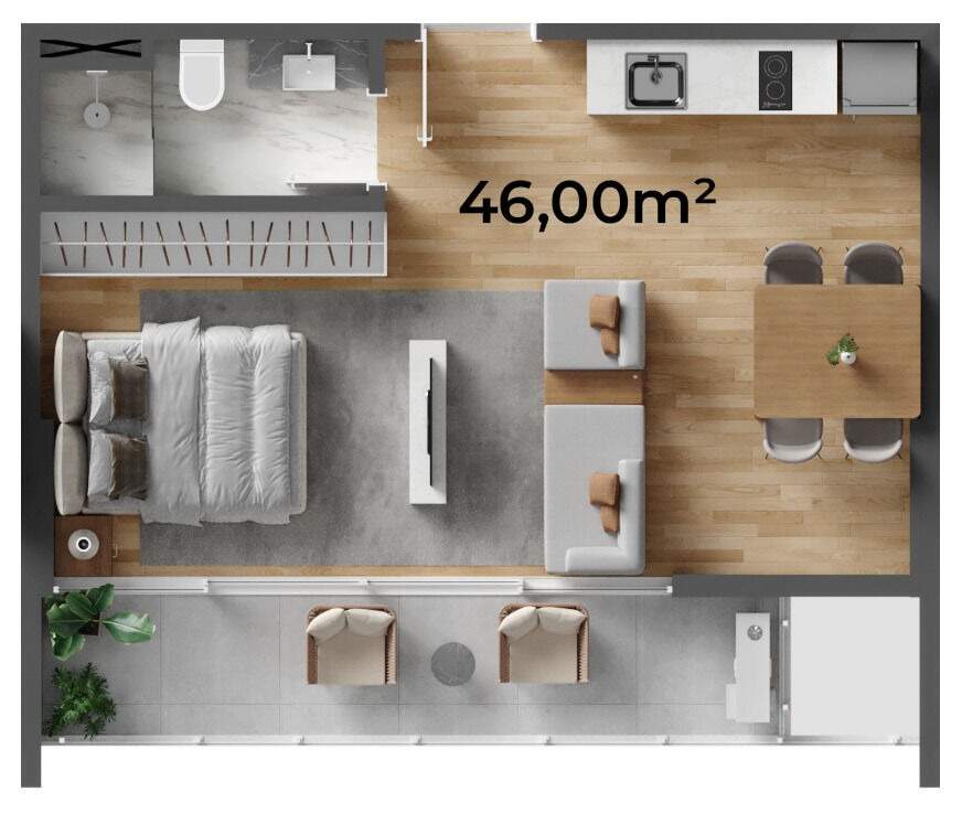 Apartamento à venda no Centro: