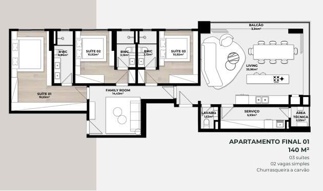 Apartamento à venda no Fazenda: 