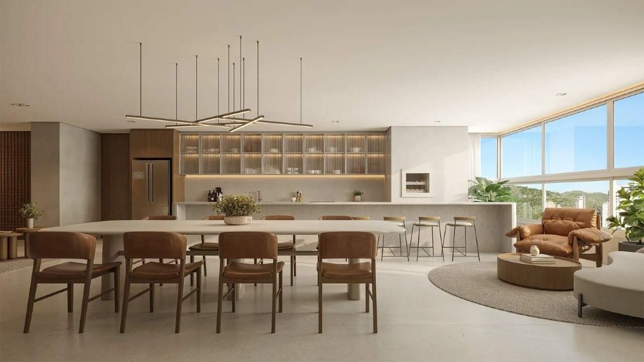 Apartamento à venda no Fazenda: Living do apartamento de 160 m² da Torre Figueira