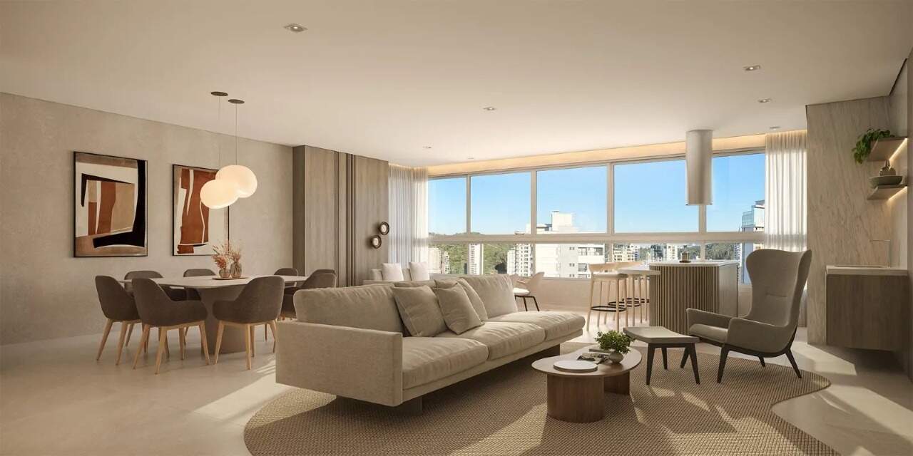 Apartamento à venda no Fazenda: Living decorado do Pátio Beira Rio (imagem ilustrativa)