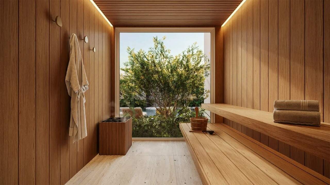 Apartamento à venda no Fazenda: Sauna seca do Pátio Beira Rio