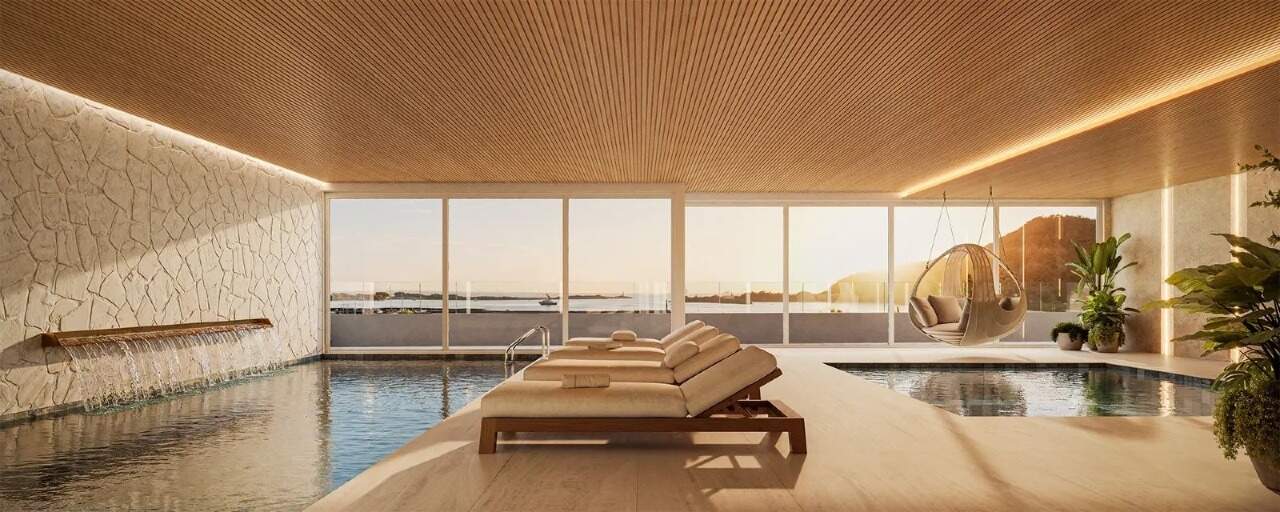 Cobertura à venda no Fazenda: Piscina aquecida e spa do Pátio Beira Rio