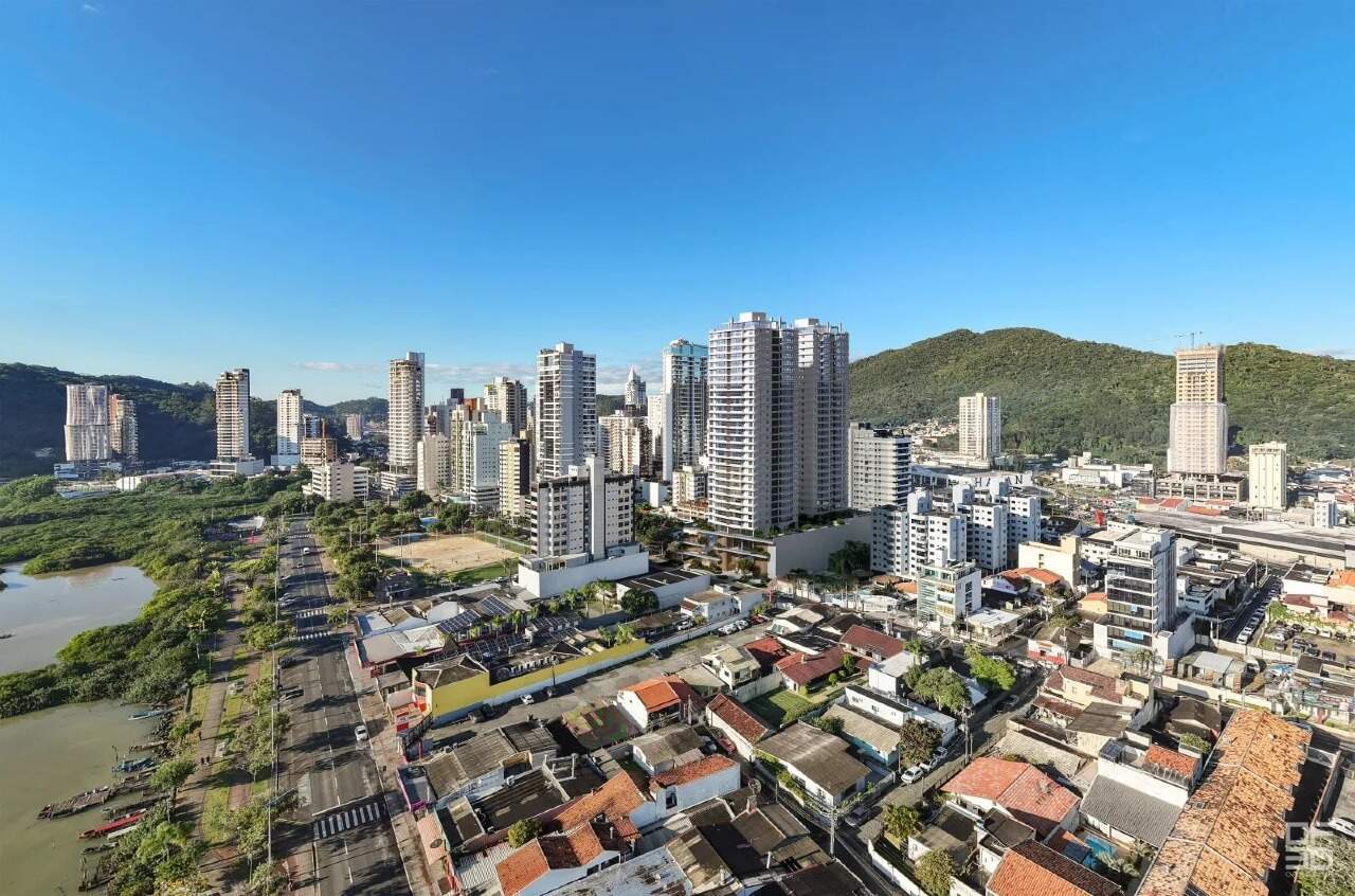 Cobertura à venda no Fazenda: Vista aérea do bairro Fazenda, em Itajaí