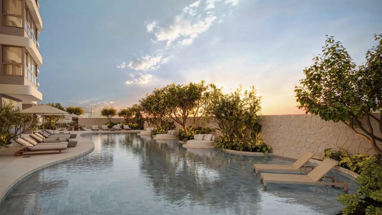 Cobertura à venda no Fazenda: Piscina adulto com deck no Pátio Beira Rio