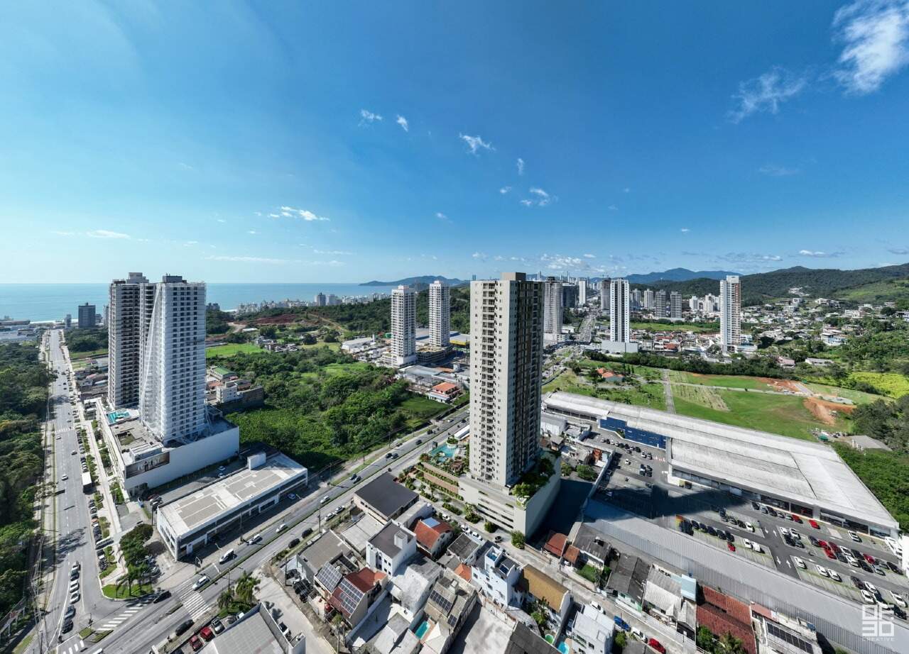 Apartamento à venda no Praia Brava: Fotomontagem aérea do Brava Riserva na Praia Brava, em Itajaí
