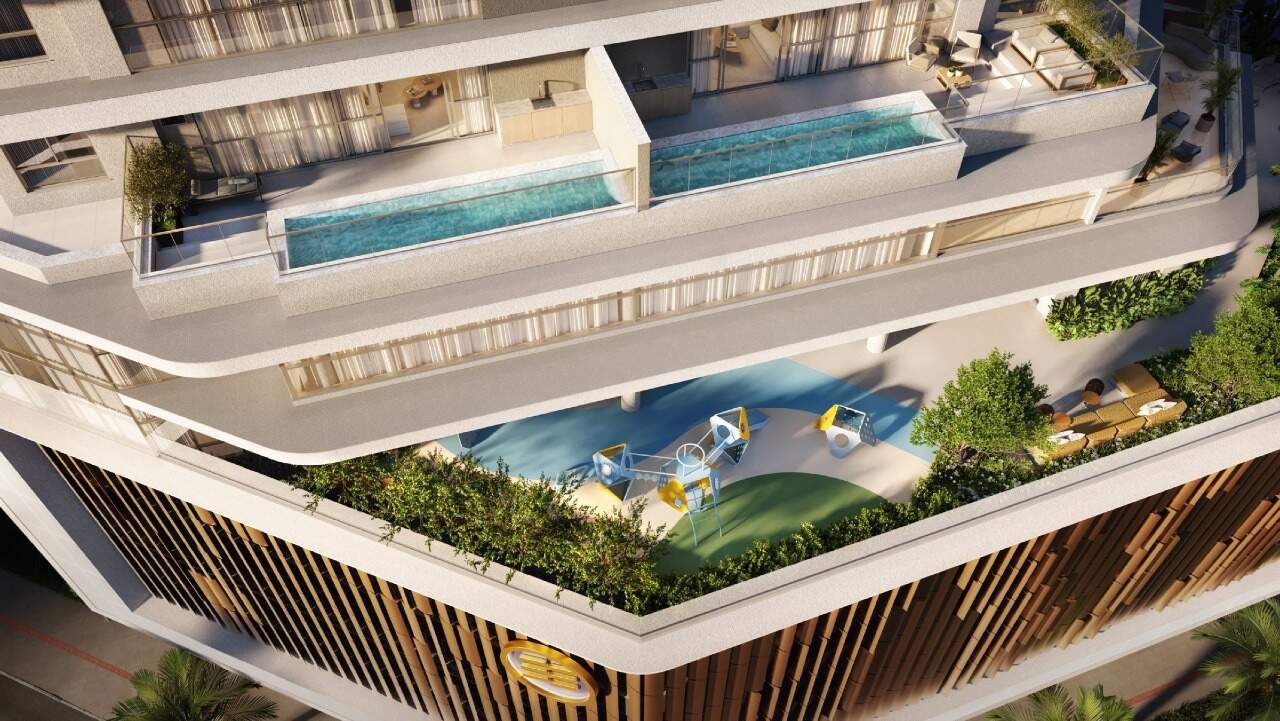 Apartamento diferenciado à venda no Centro: Terraços com piscina privativa dos apartamentos diferenciados (imagem ilustrativa)