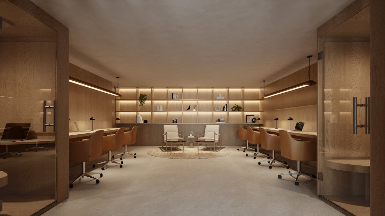 Apartamento à venda no Praia Brava: Coworking no mezanino do Raro By Sierra (imagem ilustrativa)