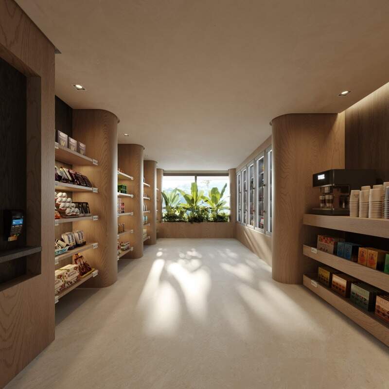 Apartamento à venda no Praia Brava: Empório no mezanino (imagem ilustrativa)