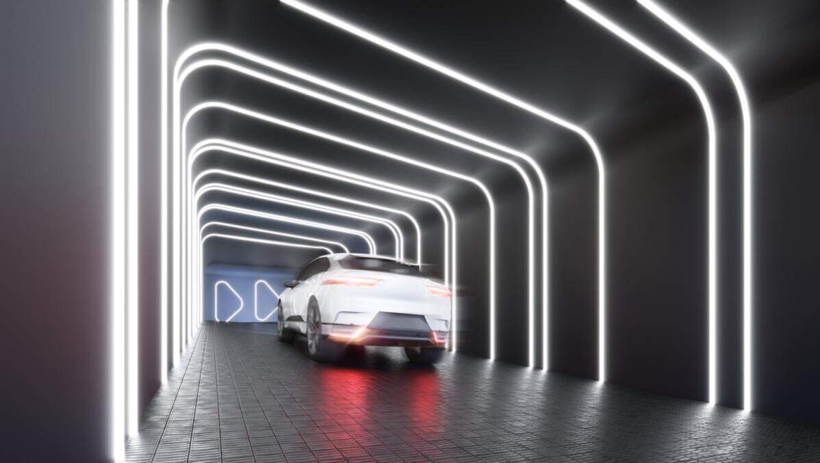 Apartamento à venda no Barra Sul: Acesso à garagem com túnel de luz (imagem ilustrativa)