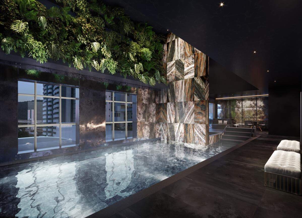 Apartamento à venda no Barra Sul: Piscina aquecida coberta, com jardim vertical (imagem ilustrativa)
