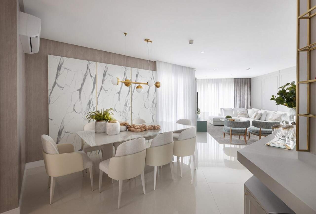 Apartamento à venda no Centro: Sala de jantar do apartamento decorado do New York (imagem ilustrativa)